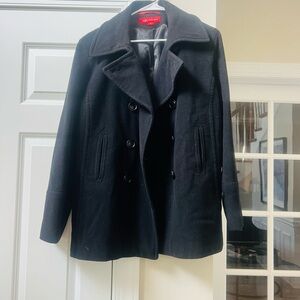 Like new wool Anne Klein Black Peacoat size xl